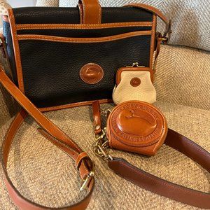 Dooney & Bourke Leather shoulder bag with matching coin purses
